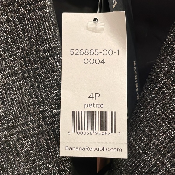 Banana Republic petite plaid blazer - black/silver - Picture 7 of 11